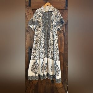 Sue Sartor Floral Maxi Dress 100% Cotton
